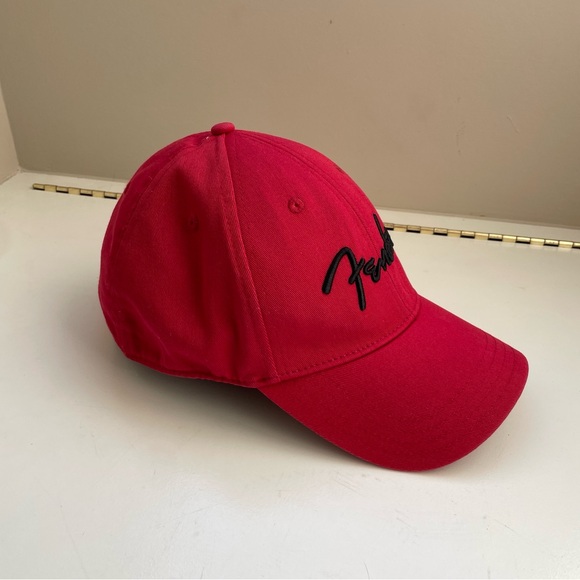 Fender Guitar Red Baseball Hat Cap Men’s Size Large Extra Large - Picture 2 of 10